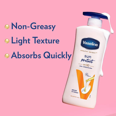 Vaseline Sun + Pollution Protection Spf 30 Body Lotion, Upto 30X Sun Protection, 90Ml - All Skin Type